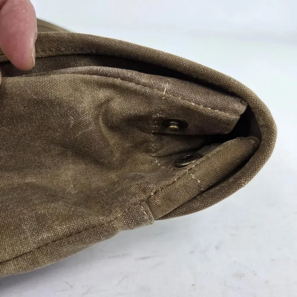 Solstice Oil Waxed Canvas Backpack Rucksack Brown Travel Outdoor Backpacks Bag - Picture 12 of 14